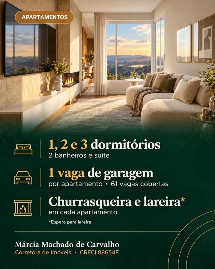 Apartamentos de 1, 2 e 3 dormitórios